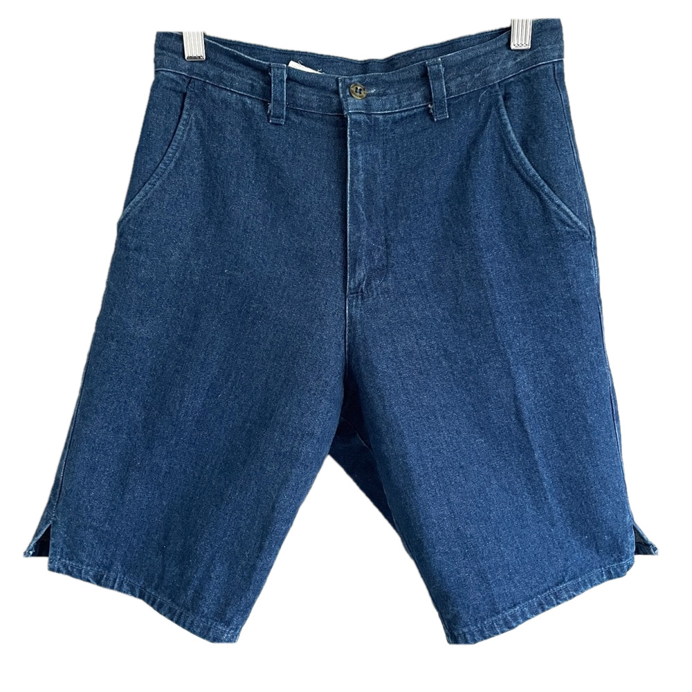 Vintage High-rise 10" Denim Walking Shorts - S/M, ~28" Waist 🇨🇦 - Picture 2 of 11